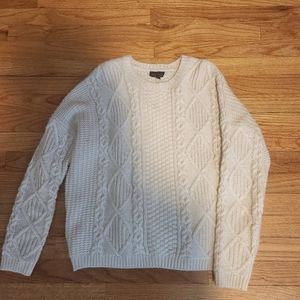 Topshop fisherman sweater white M